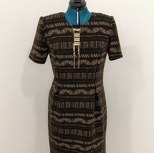 Vintage Aztec Brown Dress